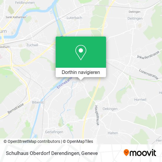 Schulhaus Oberdorf Derendingen Karte