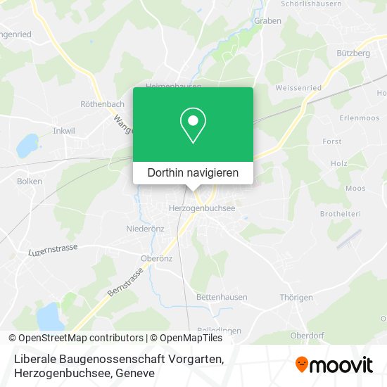 Liberale Baugenossenschaft Vorgarten, Herzogenbuchsee Karte