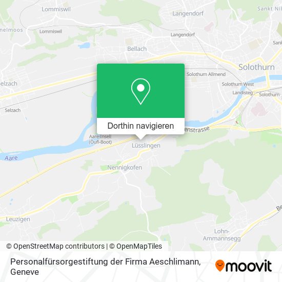 Personalfürsorgestiftung der Firma Aeschlimann Karte