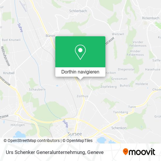 Urs Schenker Generalunternehmung Karte