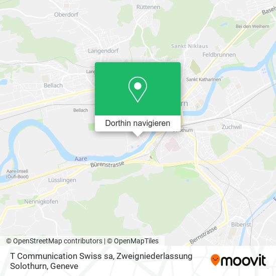 T Communication Swiss sa, Zweigniederlassung Solothurn Karte