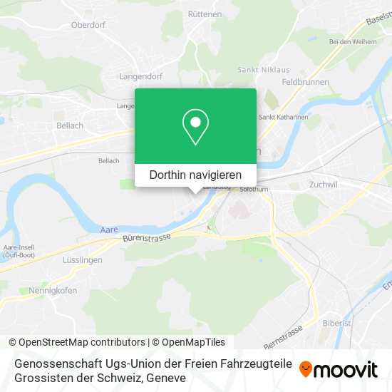 Genossenschaft Ugs-Union der Freien Fahrzeugteile Grossisten der Schweiz Karte