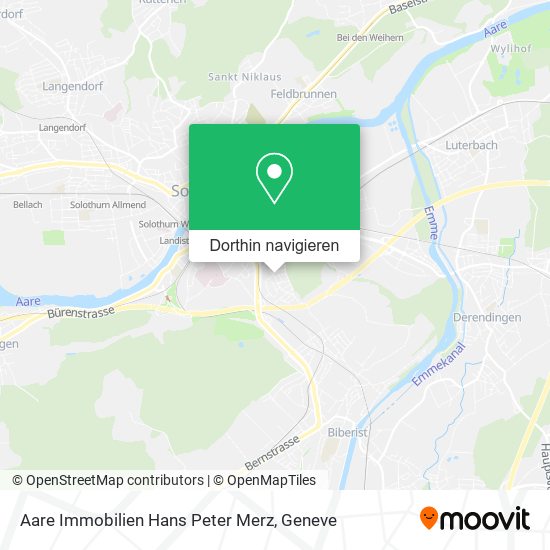 Aare Immobilien Hans Peter Merz Karte