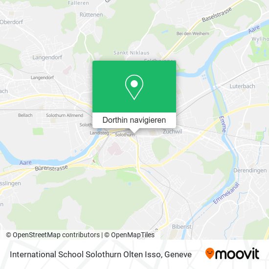 International School Solothurn Olten Isso Karte