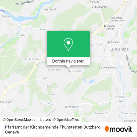 Pfarramt der Kirchgemeinde Thunstetten-Bützberg Karte