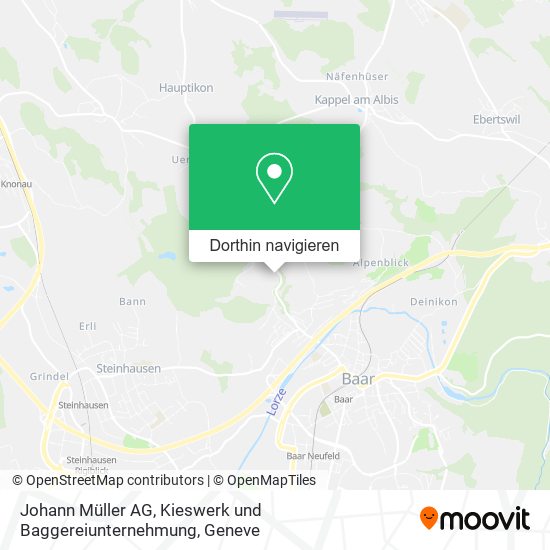 Johann Müller AG, Kieswerk und Baggereiunternehmung Karte
