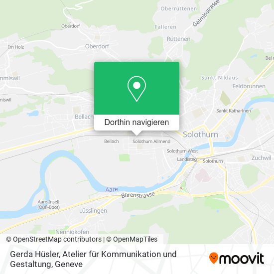 Gerda Hüsler, Atelier für Kommunikation und Gestaltung Karte