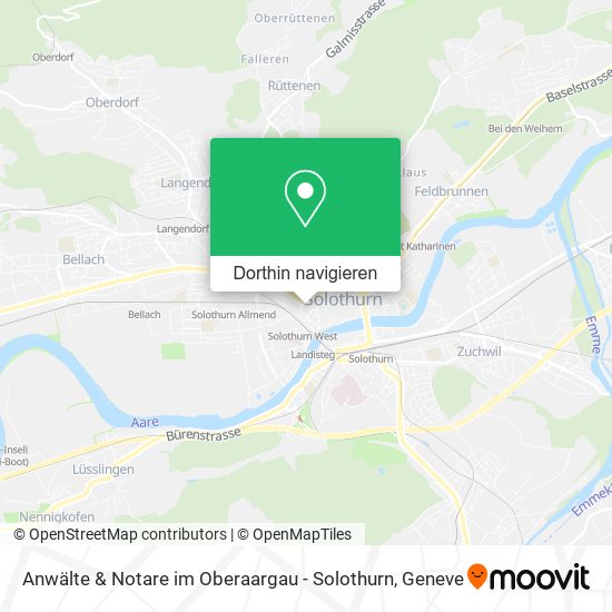 Anwälte & Notare im Oberaargau - Solothurn Karte