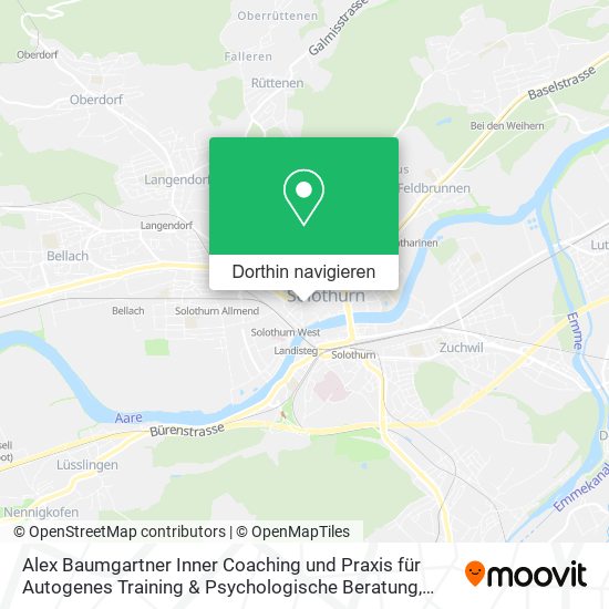Alex Baumgartner Inner Coaching und Praxis für Autogenes Training & Psychologische Beratung Karte