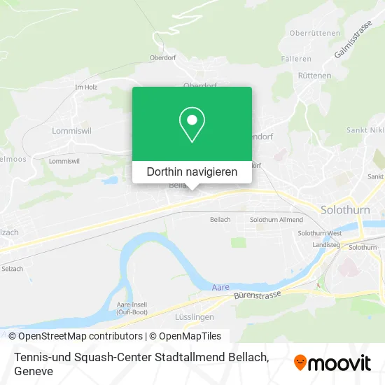 Tennis-und Squash-Center Stadtallmend Bellach Karte