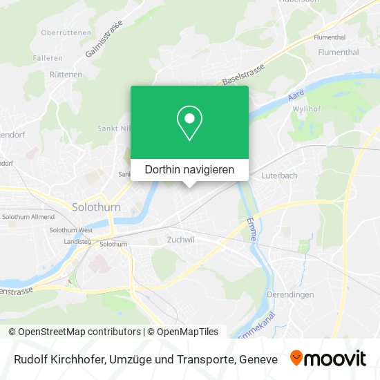 Rudolf Kirchhofer, Umzüge und Transporte Karte