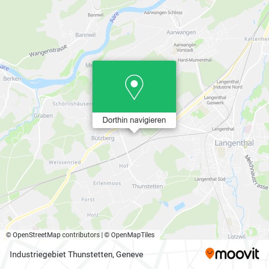 Industriegebiet Thunstetten Karte