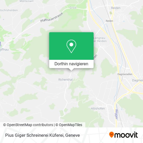 Pius Giger Schreinerei Küferei Karte