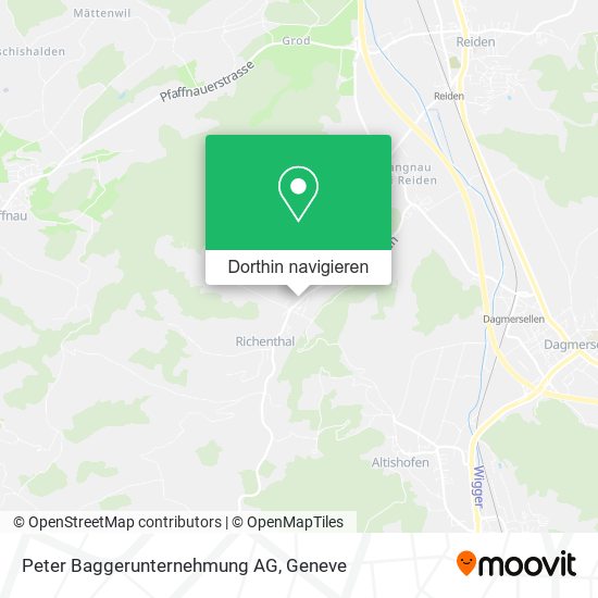 Peter Baggerunternehmung AG Karte