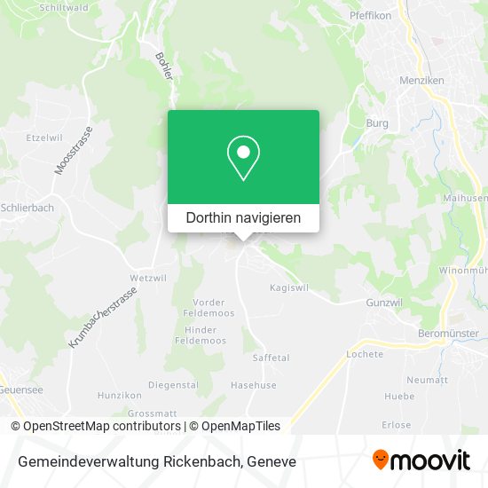 Gemeindeverwaltung Rickenbach Karte
