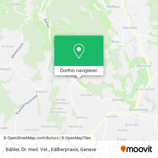 Bähler, Dr. med. Vet., Kälberpraxis Karte