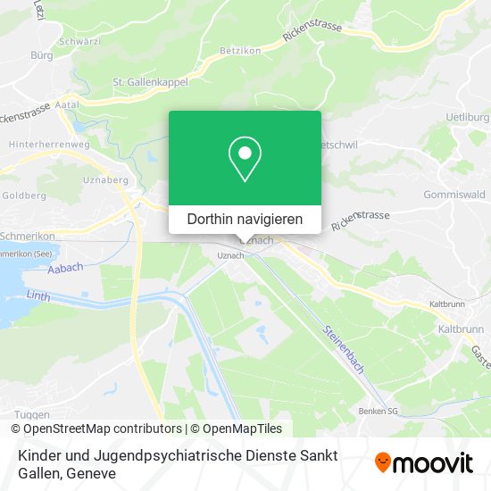 Kinder und Jugendpsychiatrische Dienste Sankt Gallen Karte