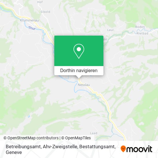 Betreibungsamt, Ahv-Zweigstelle, Bestattungsamt Karte