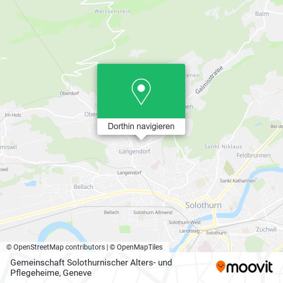 Gemeinschaft Solothurnischer Alters- und Pflegeheime Karte