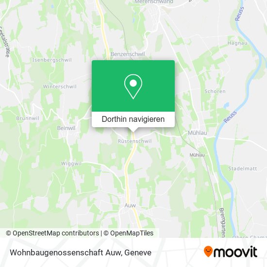 Wohnbaugenossenschaft Auw Karte