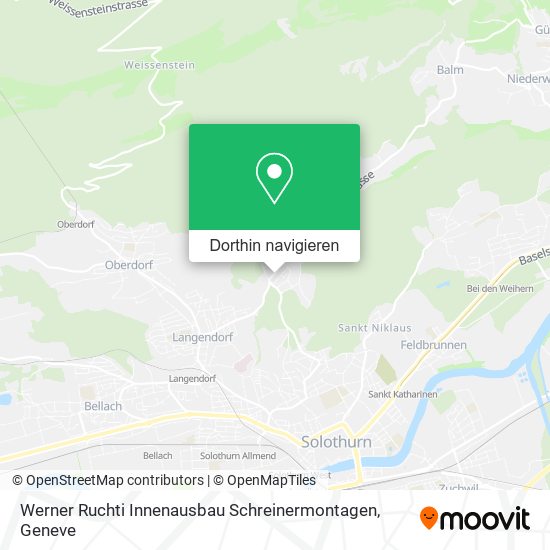 Werner Ruchti Innenausbau Schreinermontagen Karte
