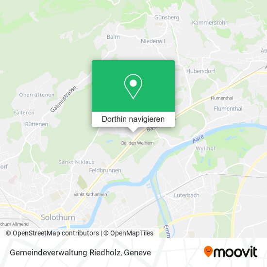 Gemeindeverwaltung Riedholz Karte