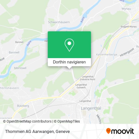 Thommen AG Aarwangen Karte