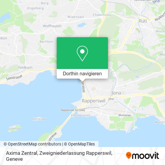 Axima Zentral, Zweigniederlassung Rapperswil Karte