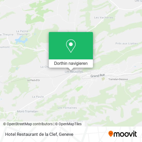 Hotel Restaurant de la Clef Karte