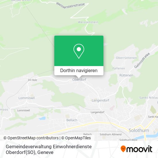 Gemeindeverwaltung Einwohnerdienste Oberdorf(SO) Karte