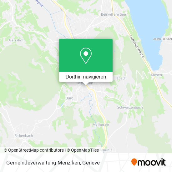 Gemeindeverwaltung Menziken Karte