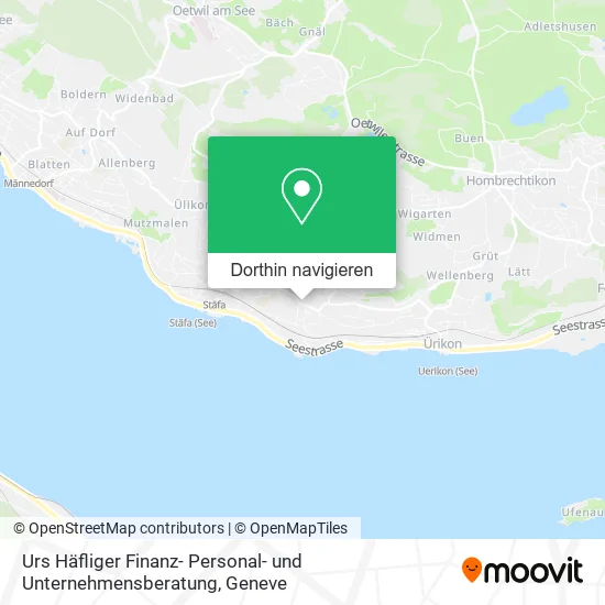 Urs Häfliger Finanz- Personal- und Unternehmensberatung Karte