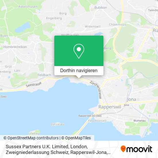 Sussex Partners U.K. Limited, London, Zweigniederlassung Schweiz, Rapperswil-Jona Karte