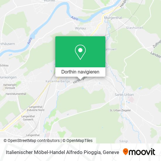 Italienischer Möbel-Handel Alfredo Pioggia Karte