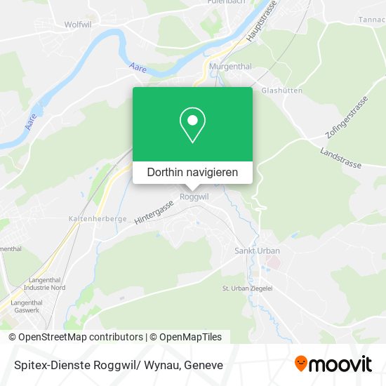 Spitex-Dienste Roggwil/ Wynau Karte