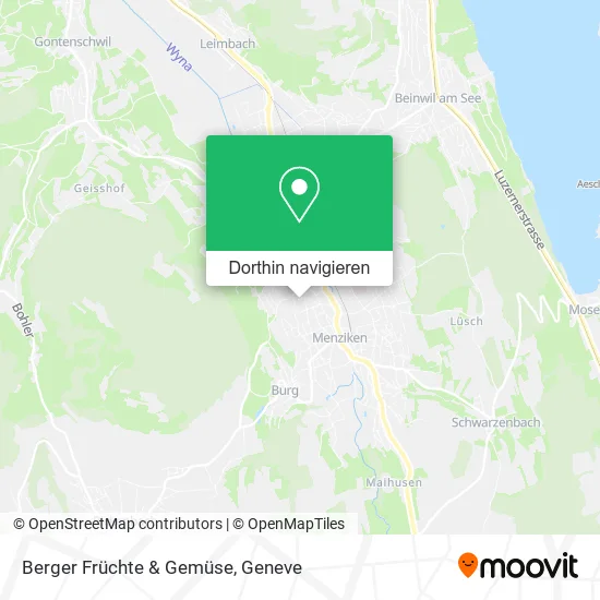 Berger Früchte & Gemüse Karte