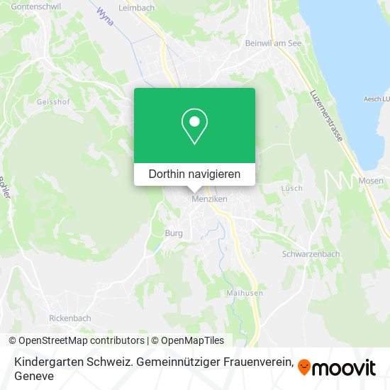 Kindergarten Schweiz. Gemeinnütziger Frauenverein Karte