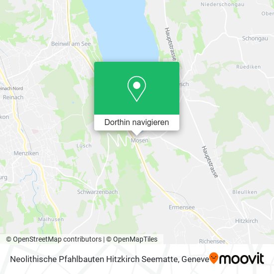 Neolithische Pfahlbauten Hitzkirch Seematte Karte