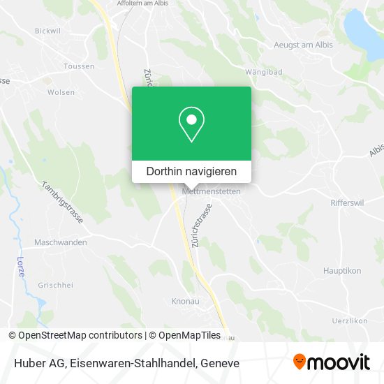Huber AG, Eisenwaren-Stahlhandel Karte