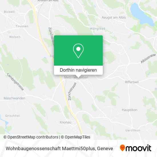 Wohnbaugenossenschaft Maettmi50plus Karte