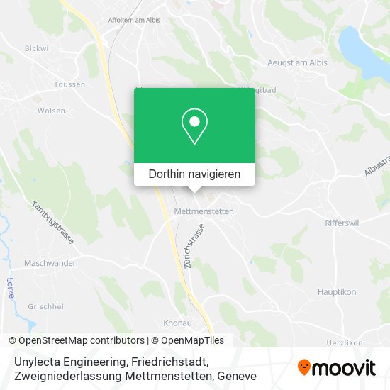 Unylecta Engineering, Friedrichstadt, Zweigniederlassung Mettmenstetten Karte