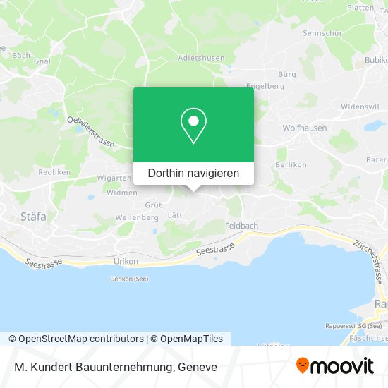 M. Kundert Bauunternehmung Karte