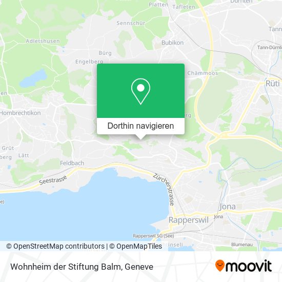 Wohnheim der Stiftung Balm Karte