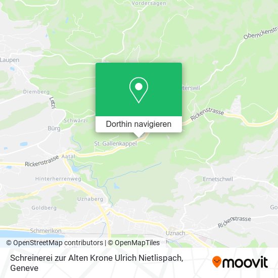 Schreinerei zur Alten Krone Ulrich Nietlispach Karte