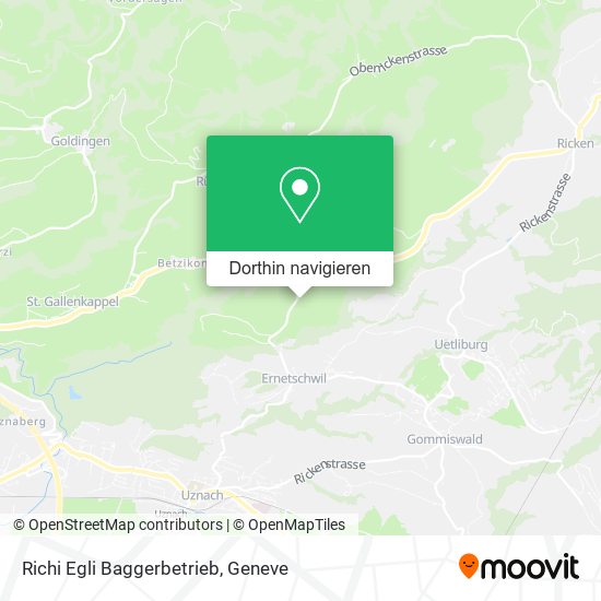 Richi Egli Baggerbetrieb Karte