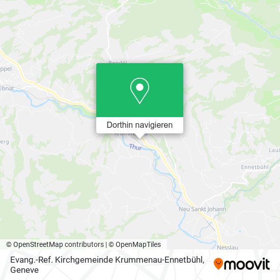 Evang.-Ref. Kirchgemeinde Krummenau-Ennetbühl Karte