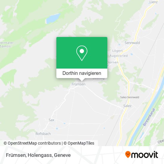 Frümsen, Holengass Karte
