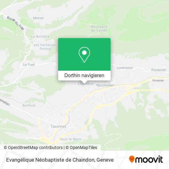 Evangélique Néobaptiste de Chaindon Karte