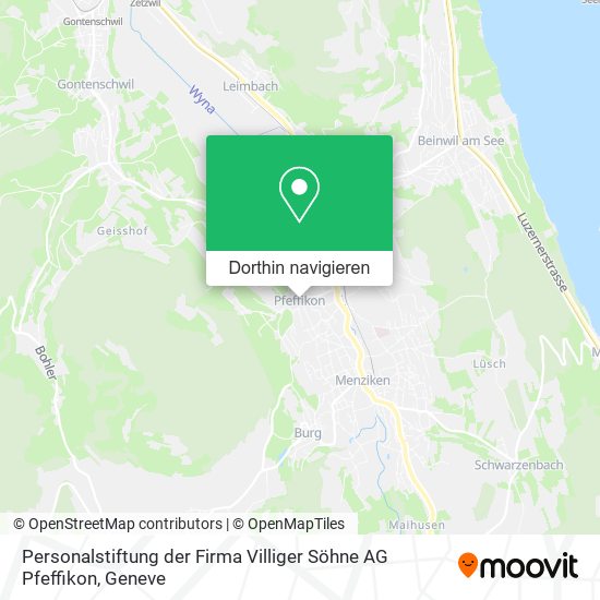 Personalstiftung der Firma Villiger Söhne AG Pfeffikon Karte