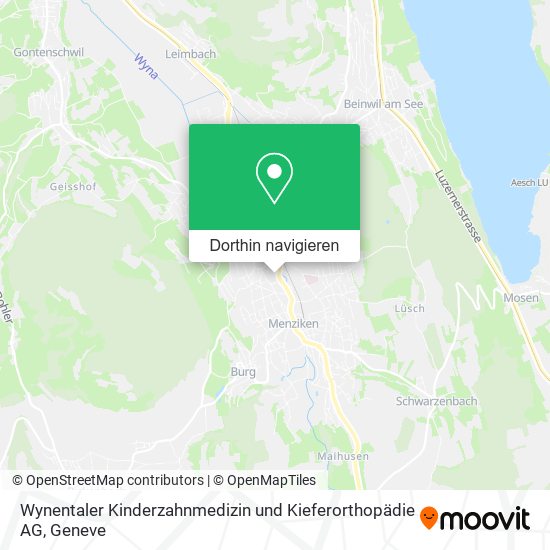 Wynentaler Kinderzahnmedizin und Kieferorthopädie AG Karte